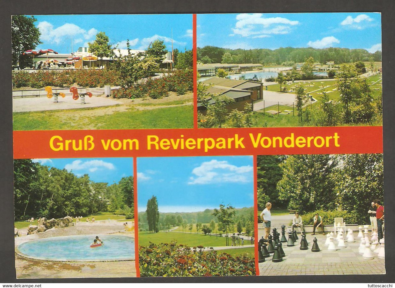 OBERHAUSEN - Picture Postcard With Outdoor Chess Set, Traveled - Echecs