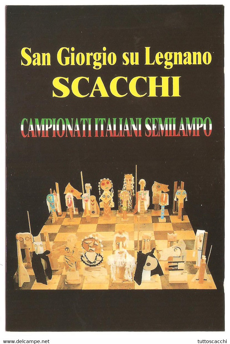 Italy 1992 San Giorgio Su Legnano - Chess Cancel On Commemorative Chess Postcard - Echecs