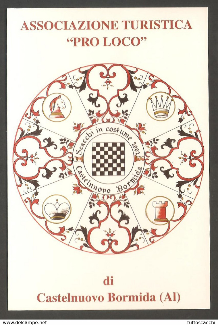 Italy 2002 Castelnuovo Bormida - Chess Cancel On Commemorative Postcard - Echecs