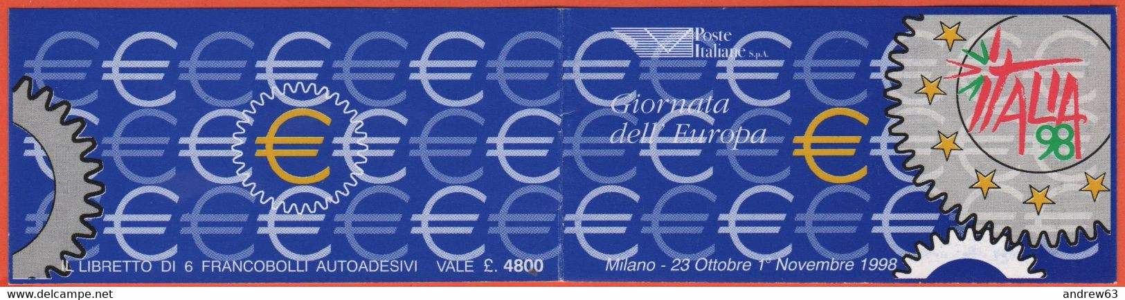 Copertina Di Libretto Usato - Giornata Dell'Europa - 1998 - Postzegelboekjes