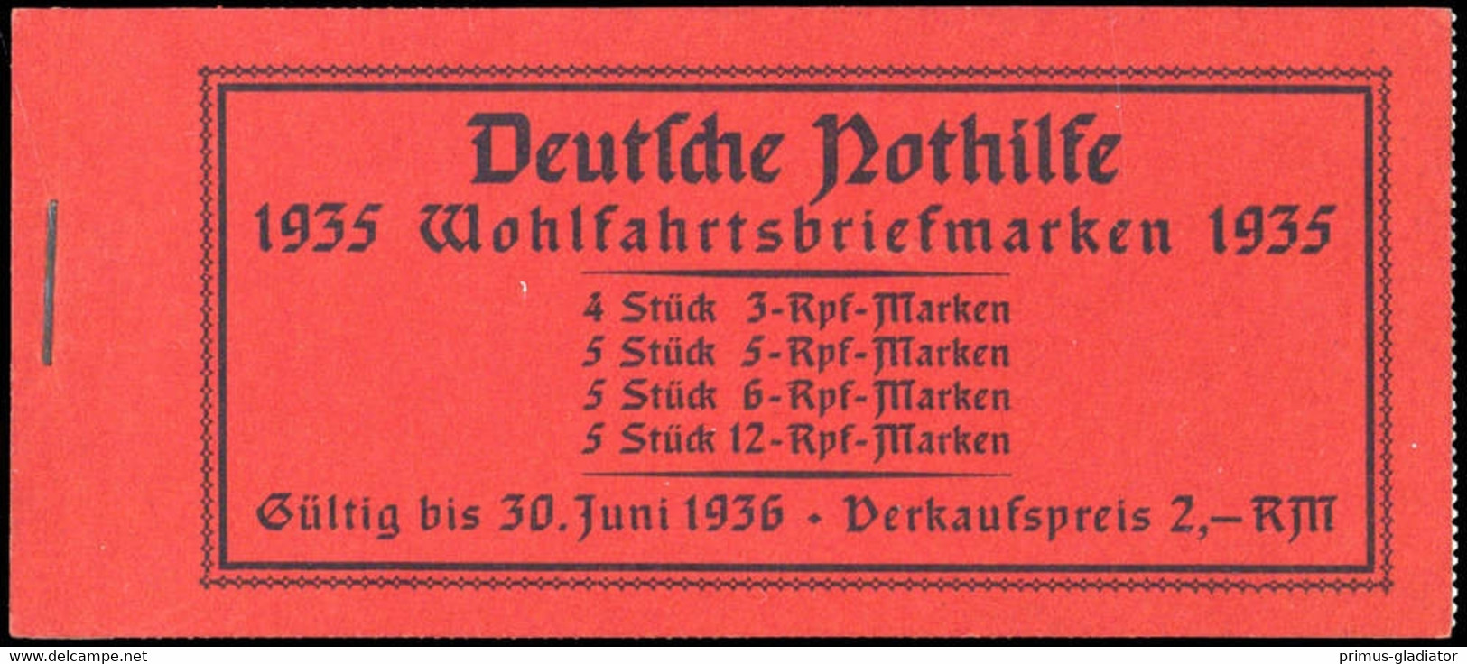 1935, Deutsches Reich, MH 41, (*) - Postzegelboekjes