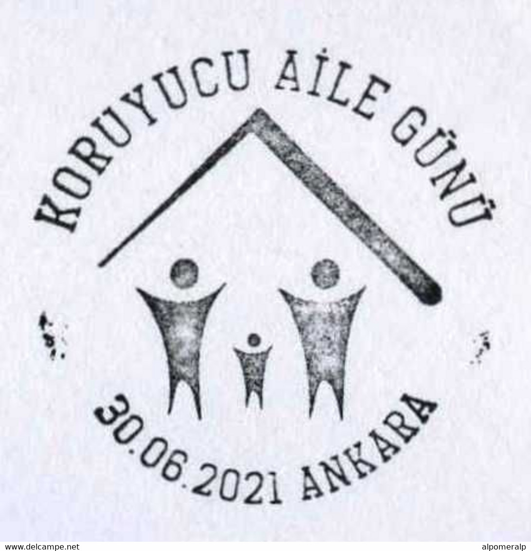 Turkey 2021 Foster Family Day | Social Work, Convention On The Rights Of The Child, Heart, Special Cover - Briefe U. Dokumente