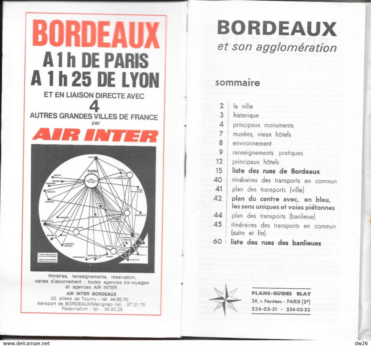 Plan Guide Blay: Bordeaux Et Son Agglomération: Bassens, Bègles, Mérignac, Pessac, Talence... Répertoire Des Rues - Other & Unclassified