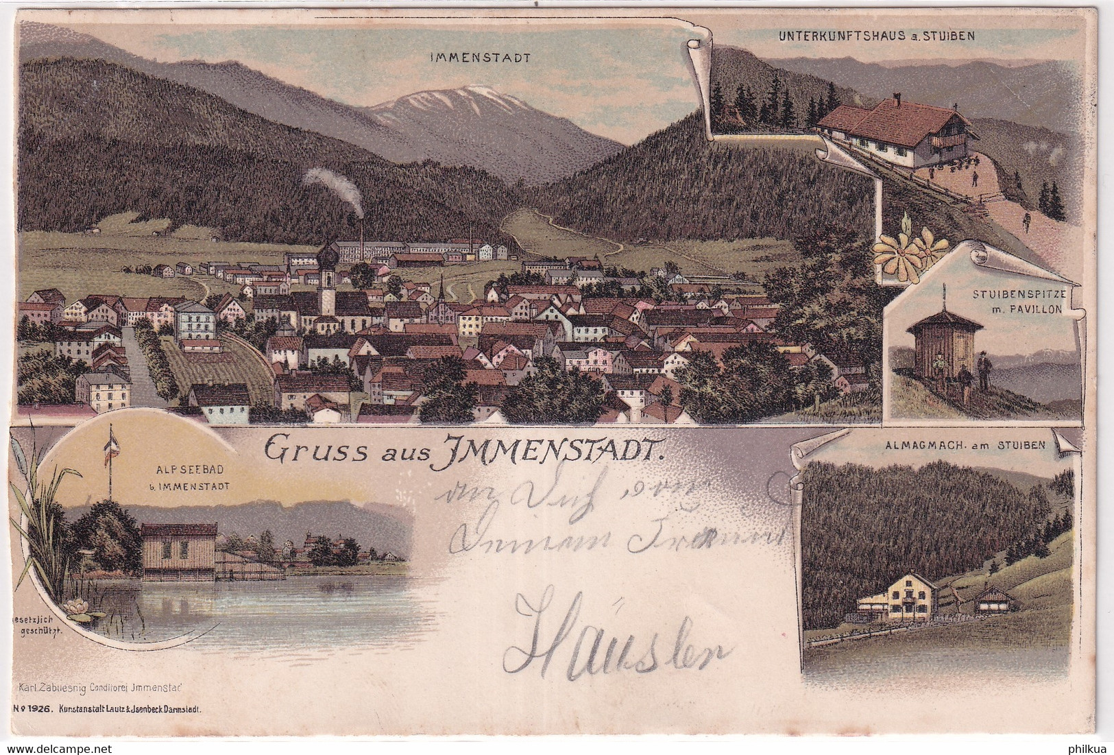 Gruss Aus Immenstadt - Edit. Kunstanstalt Lautz & Jsenbeck - Karl Zabuesing Conditorei Immenstadt - Litho - Illertissen