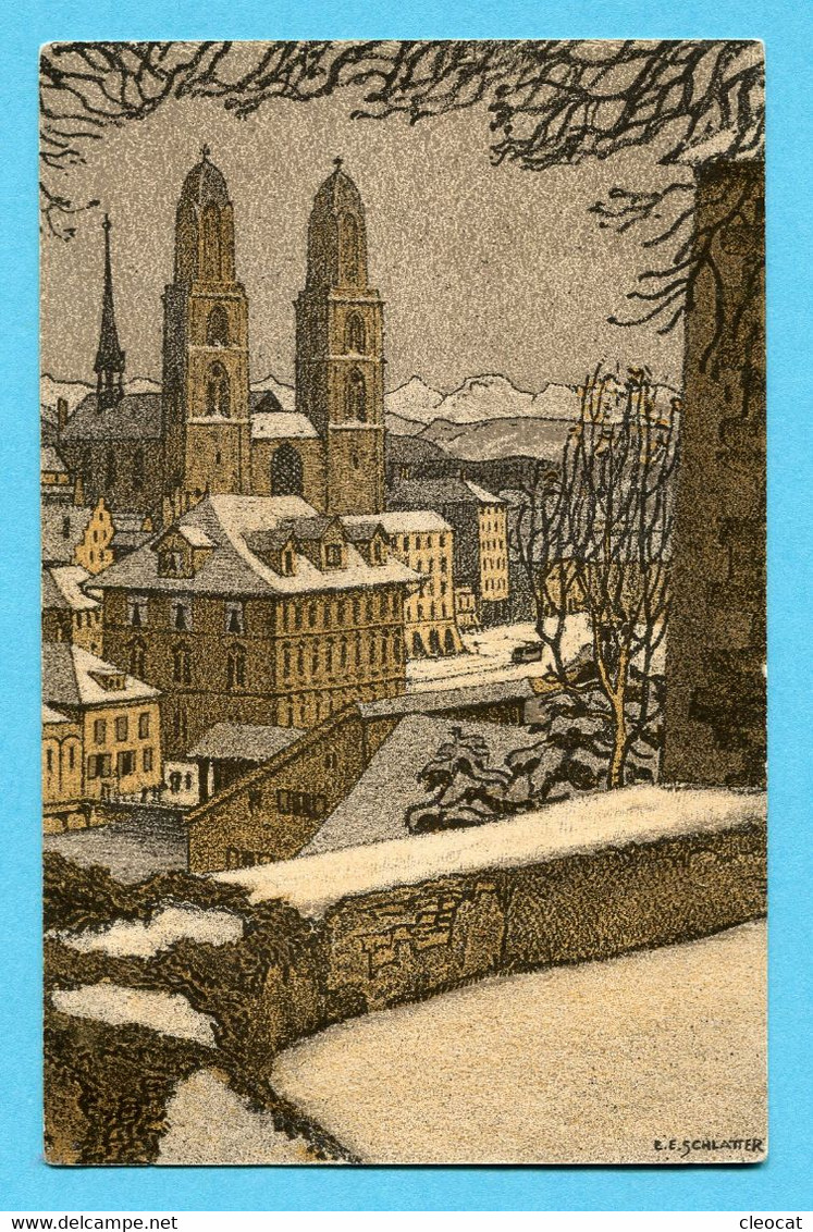 Pro Juventutekarte Nr. 5 - Zürich - Grossmünster - Covers & Documents