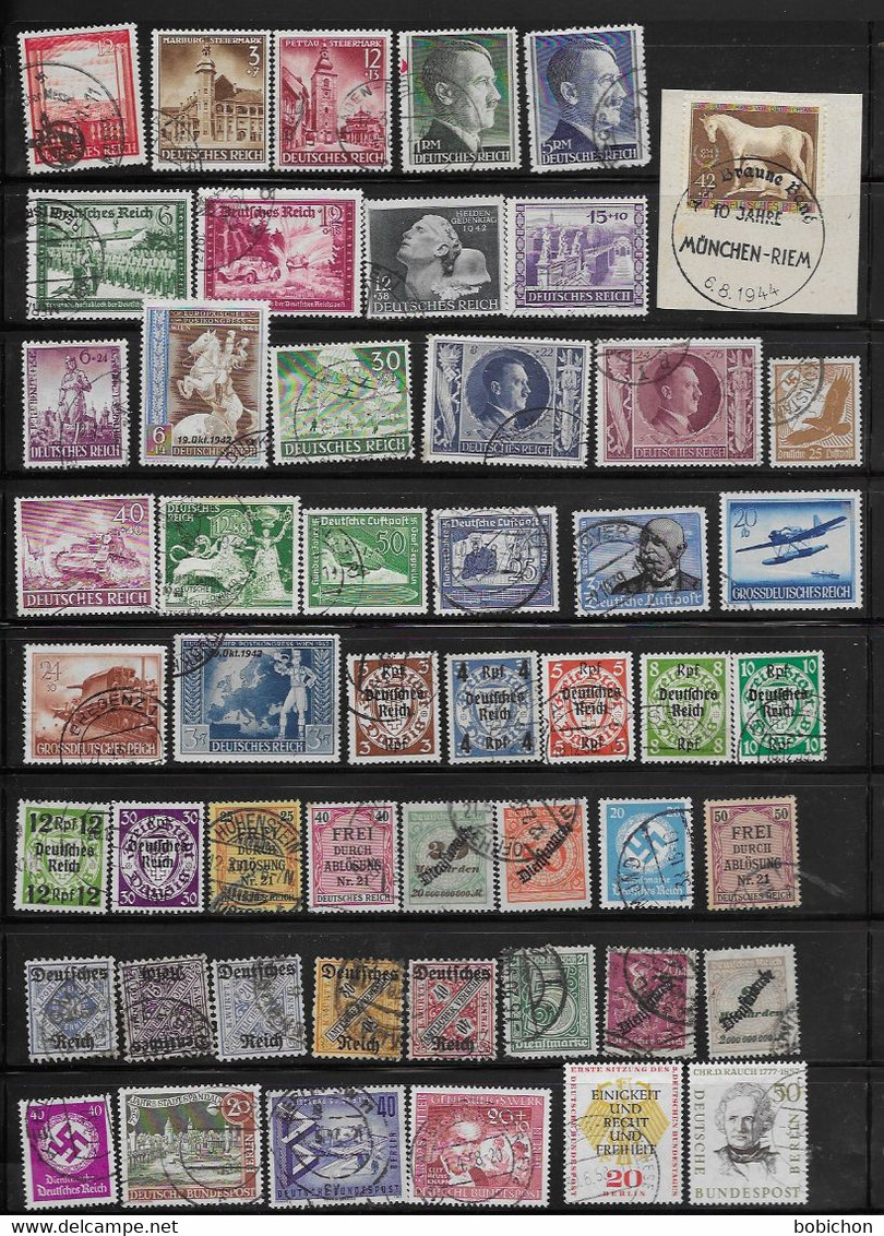 ALLEMAGNE Lot Divers Timbres Oblitérés - Otros & Sin Clasificación