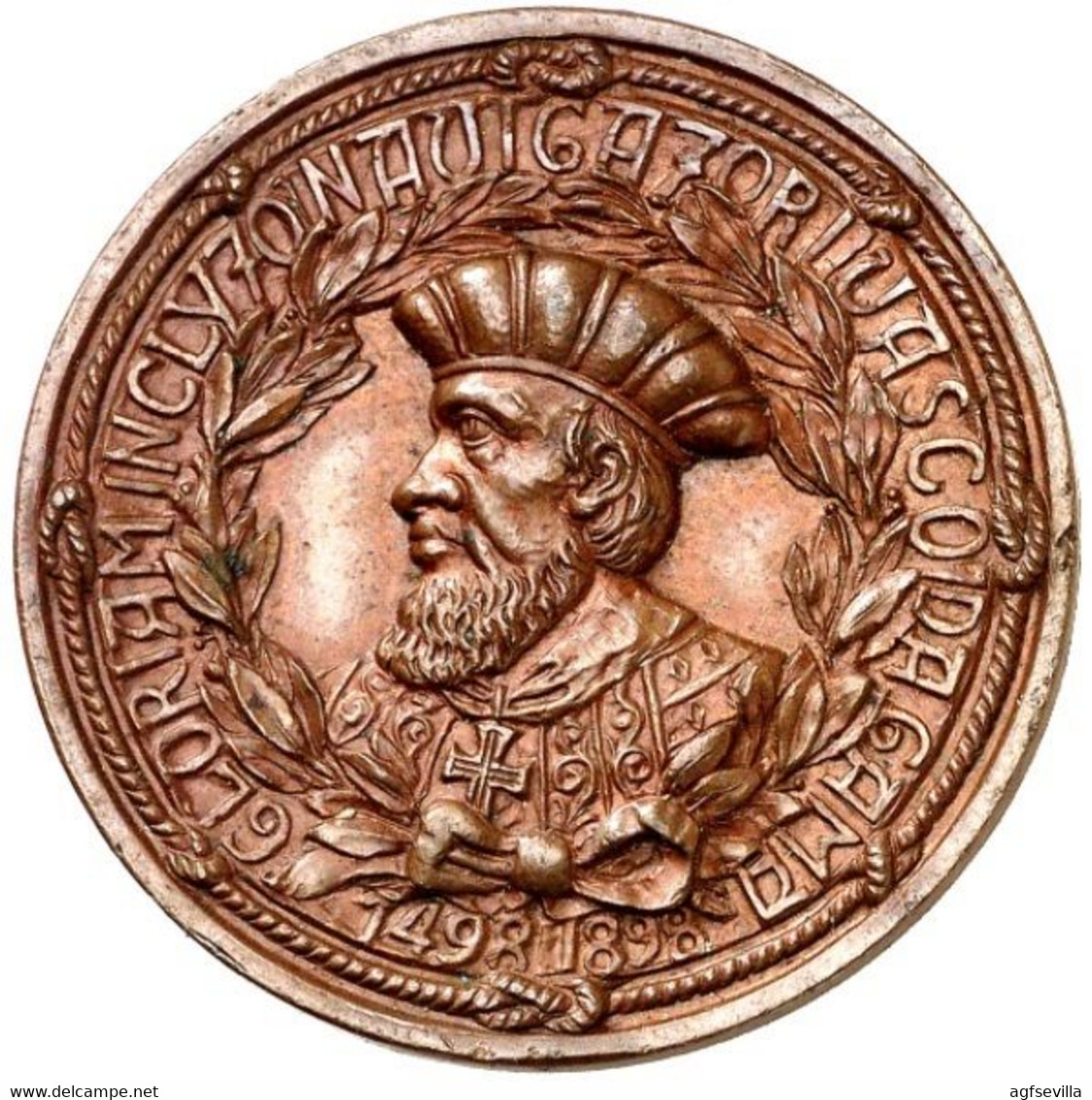 PORTUGAL. MEDALLA IV CENTENARIO DESCUBRIMIENTO DE LAS YNDIAS. 1.898. BRONCE MEDAL - Monarchia / Nobiltà