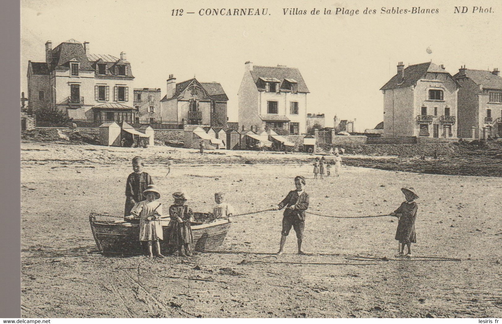 C. P. - CONCARNEAU - VILLAS DE LA PLAGE DES SABLES BLANCS  - REPRODUCTION - D.R - BRETAGNE - LOISIRS - Concarneau