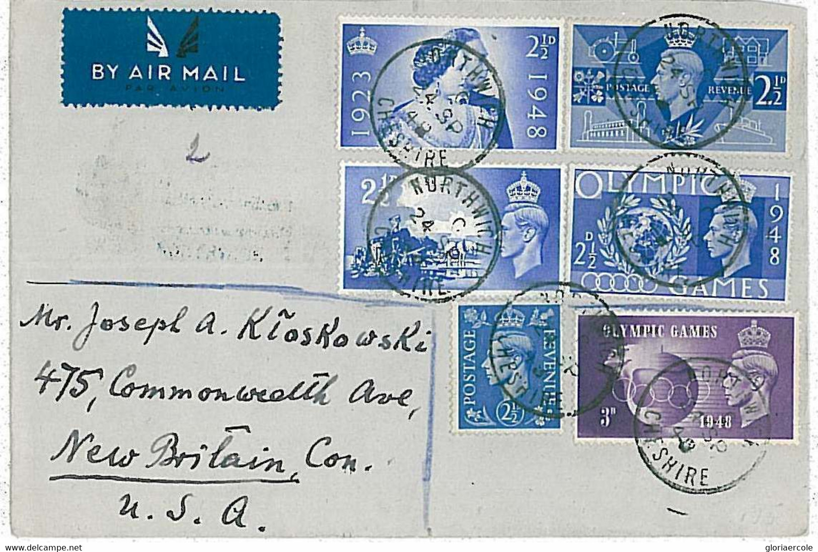 21564  - GB Great Britain  - POSTAL HISTORY - Airmail Cover OLYMPIC GAMES 1948 - Sommer 1948: London