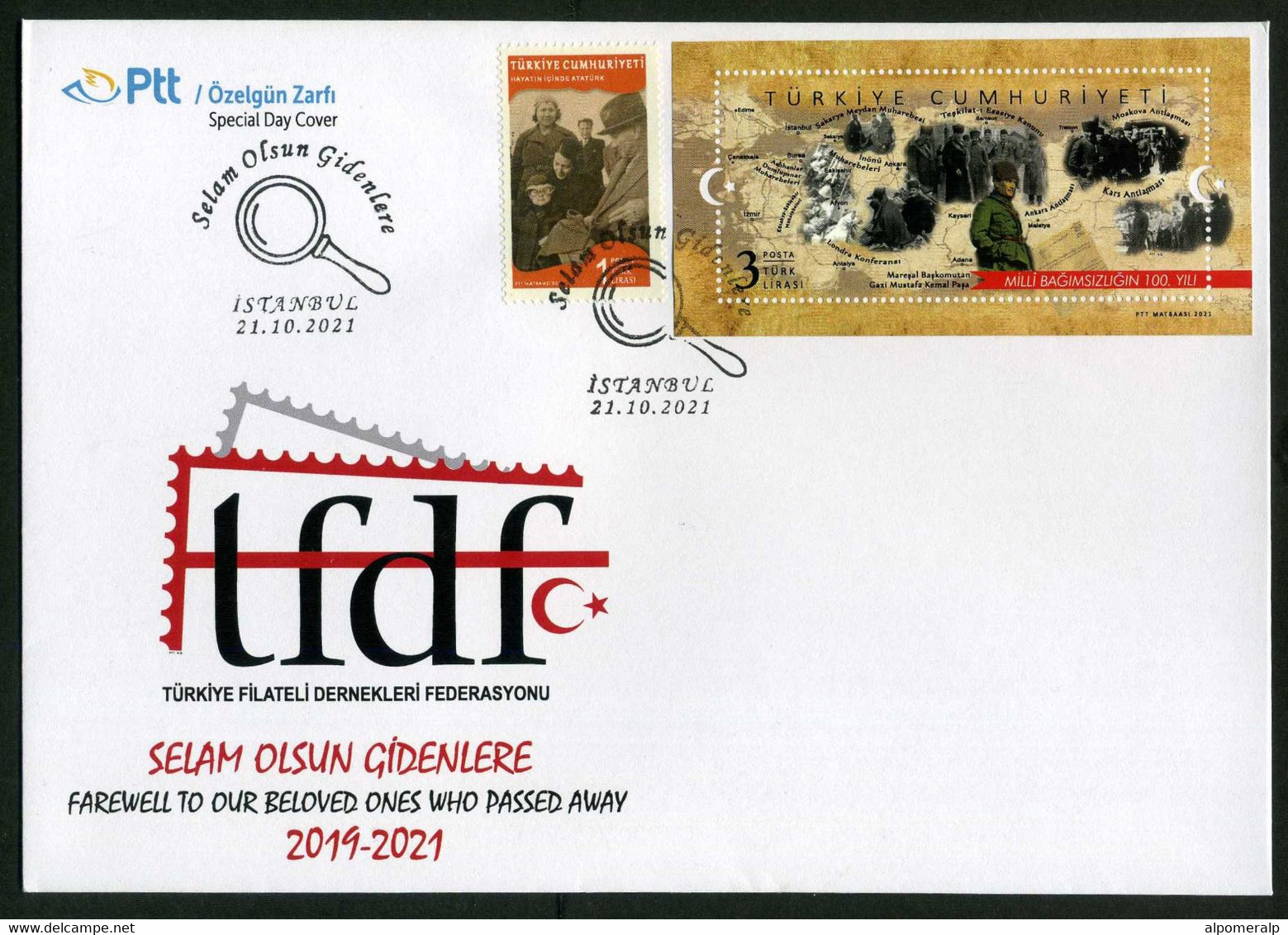 Turkey 2021 Farewell To Our Belowed Ones Who Passed Away | Magnifying Glass, Optical Instruments, Special Cover - Lettres & Documents