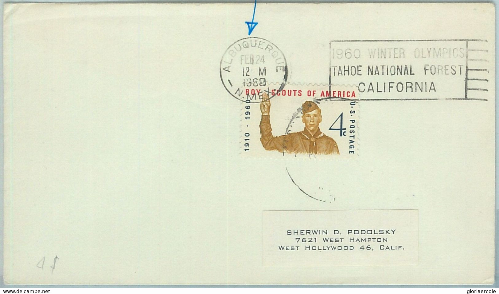 68081 -  USA - POSTAL HISTORY - 1960 WINTER OLYMPIC GAMES Postmark: ALBUQUERQUE - Invierno 1960: Squaw Valley