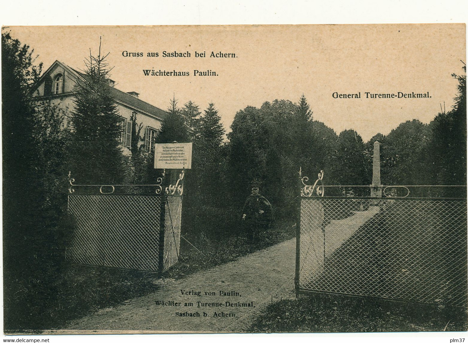 SASBACH - General Turenne Denkmal - Cachet Du Monument, Lire Texte - Sasbach
