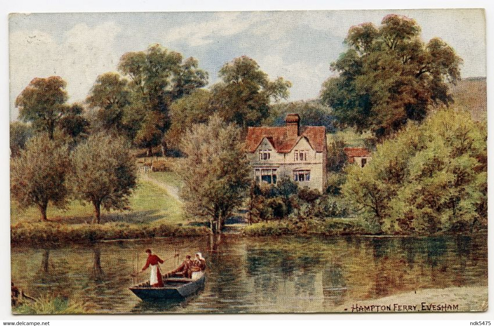 ARTIST : A. R. QUINTON - HAMPTON FERRY, EVESHAM / ADDRESS - BIRMINGHAM (GELLING) - Quinton, AR