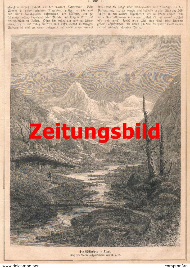 A102 915 - Zillertal Gletscher Tirol Alpenverein Bergsteiger Artikel Von 1869 !! - Autres & Non Classés