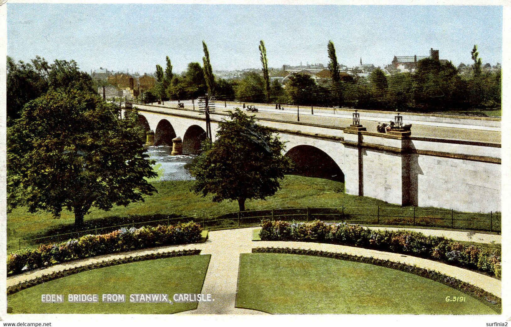 CUMBRIA - CARLISLE, EDEN BRIDGE FROM STANWIX Cu1285 - Carlisle