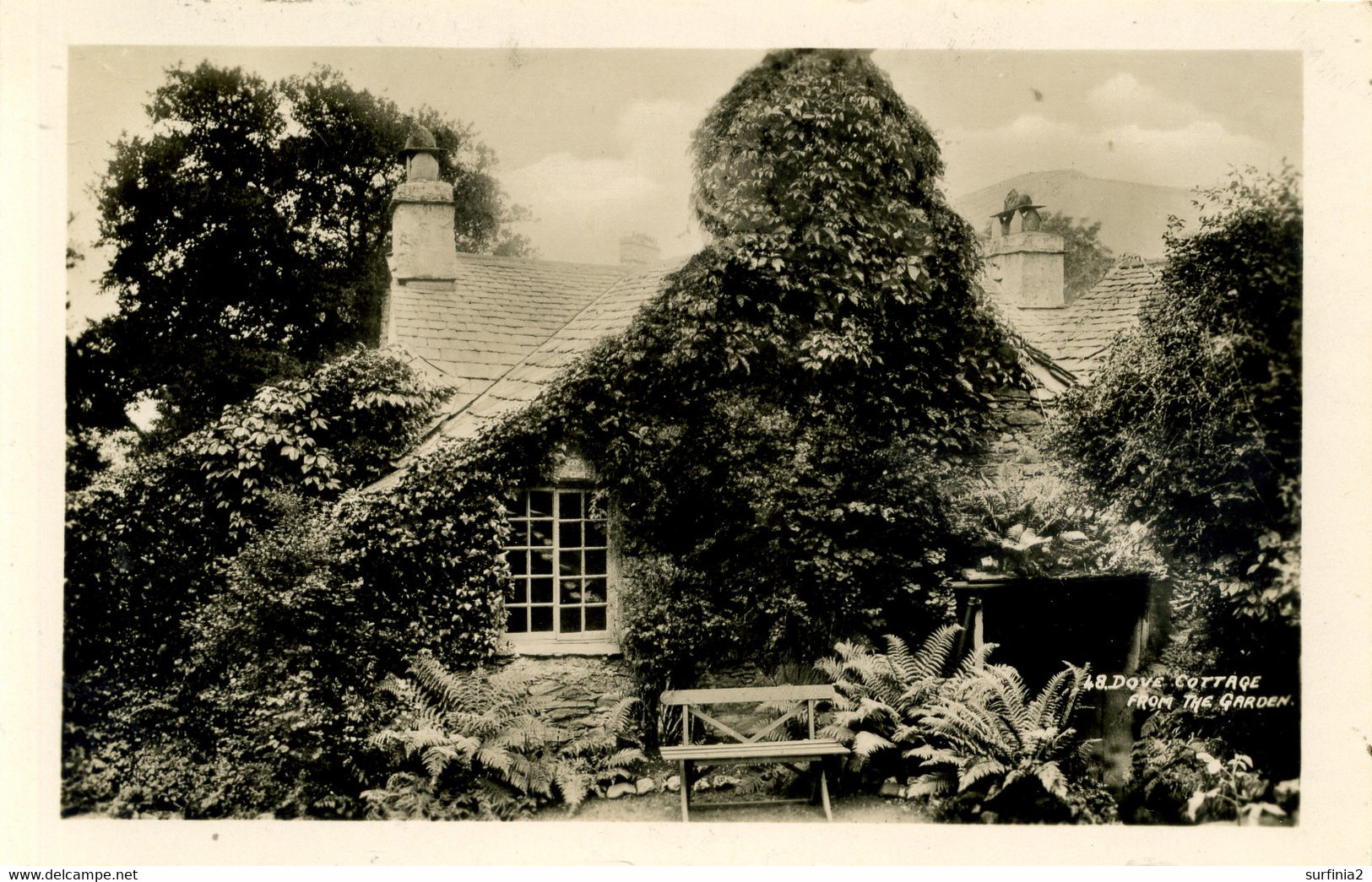 CUMBRIA - GRASMERE - DOVE COTTAGE FROM THE GARDEN RP  Cu1034 - Grasmere