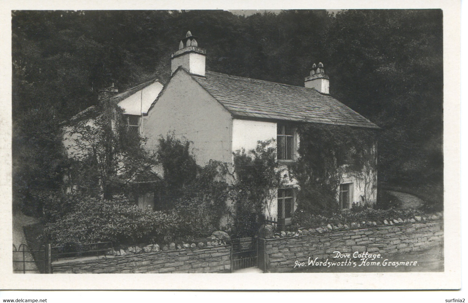 CUMBRIA - GRASMERE - DOVE COTTAGE, WORDSWORTH'S HOME RP Cu397 - Grasmere