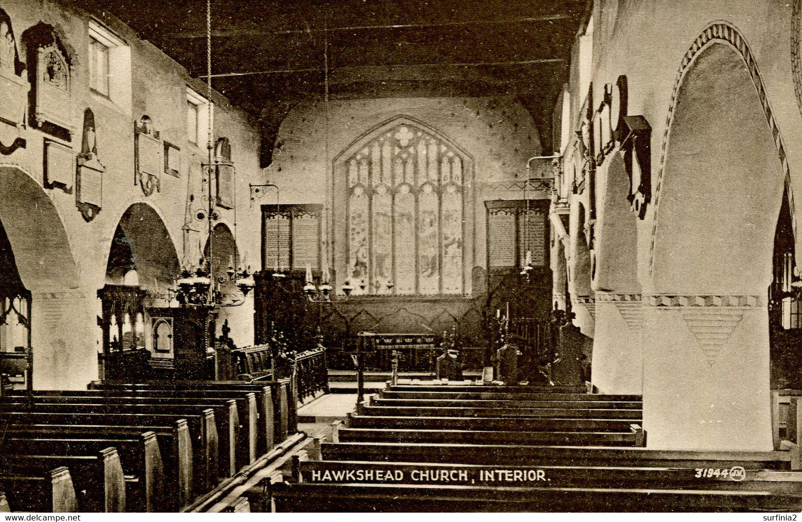 CUMBRIA - HAWKSHEAD CHURCH, INTERIOR Cu1294 - Hawkshead