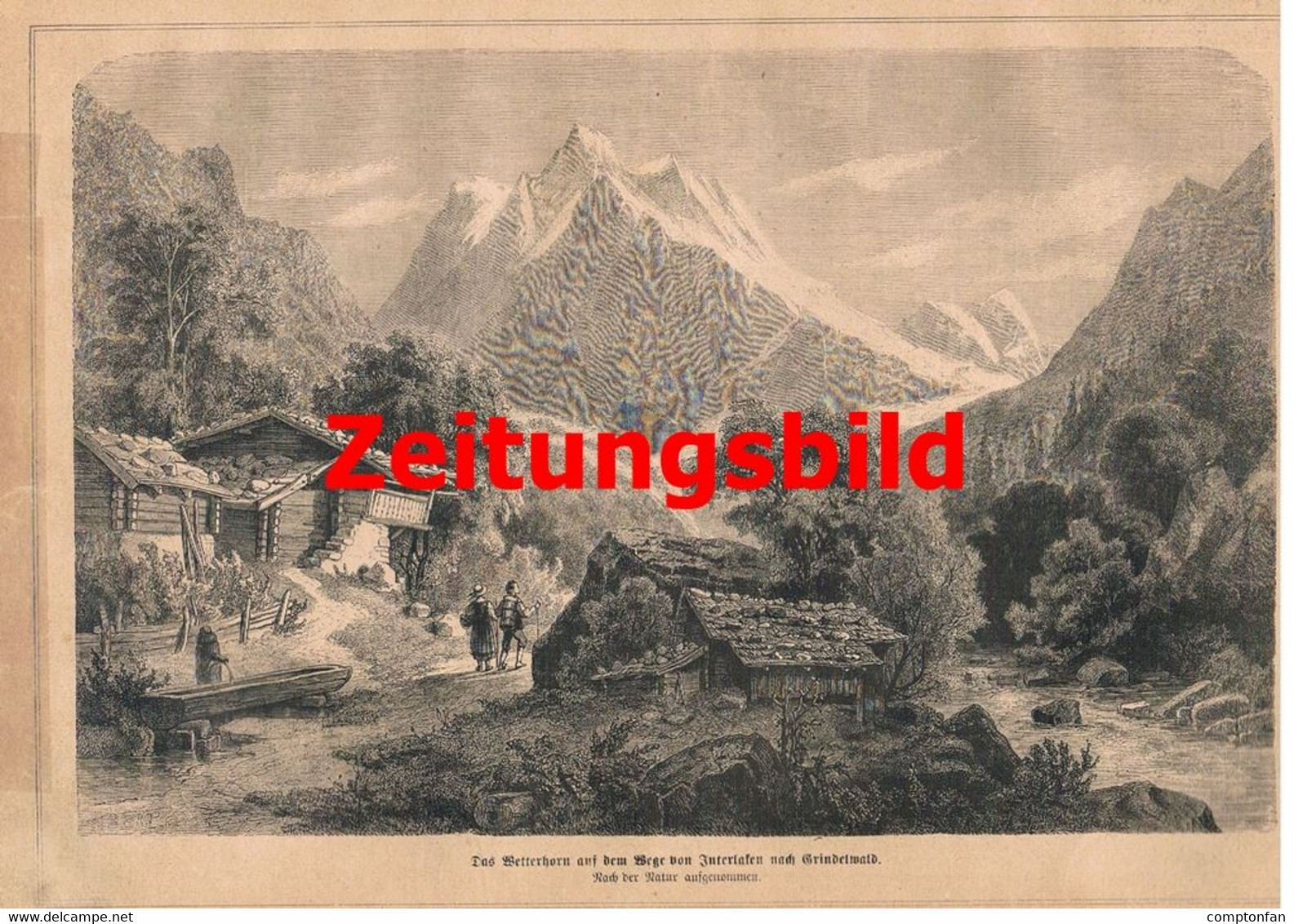 A102 922 - Wetterhorn Interlaken Grindelwald Interlaken Artikel Von 1869 !! - Autres & Non Classés