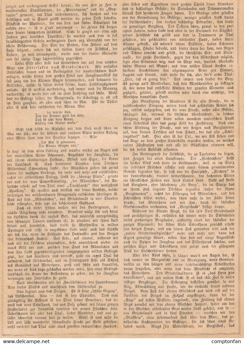 A102 922 - Wetterhorn Interlaken Grindelwald Interlaken Artikel Von 1869 !! - Autres & Non Classés