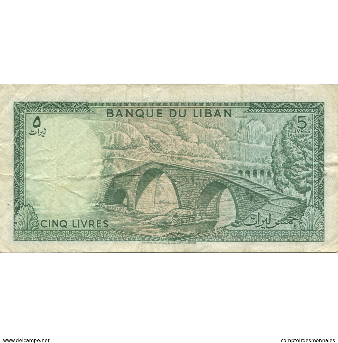 Billet, Lebanon, 5 Livres, KM:62d, TTB - Libya