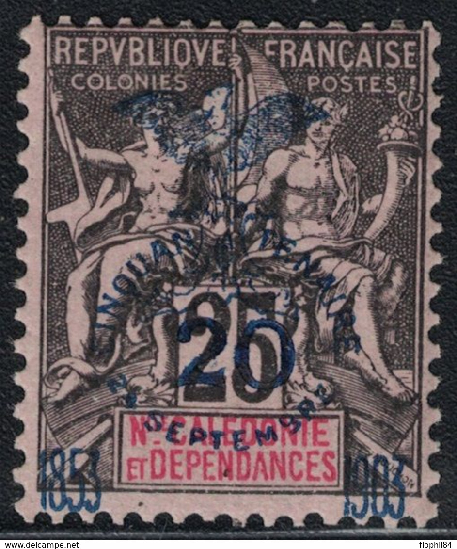 NOUVELLE CALEDONIE - N°75 ** - NEUF AVEC CHARNIERE - COTE 25€ - SURCHARGE VERS LE BAS. - Ongebruikt