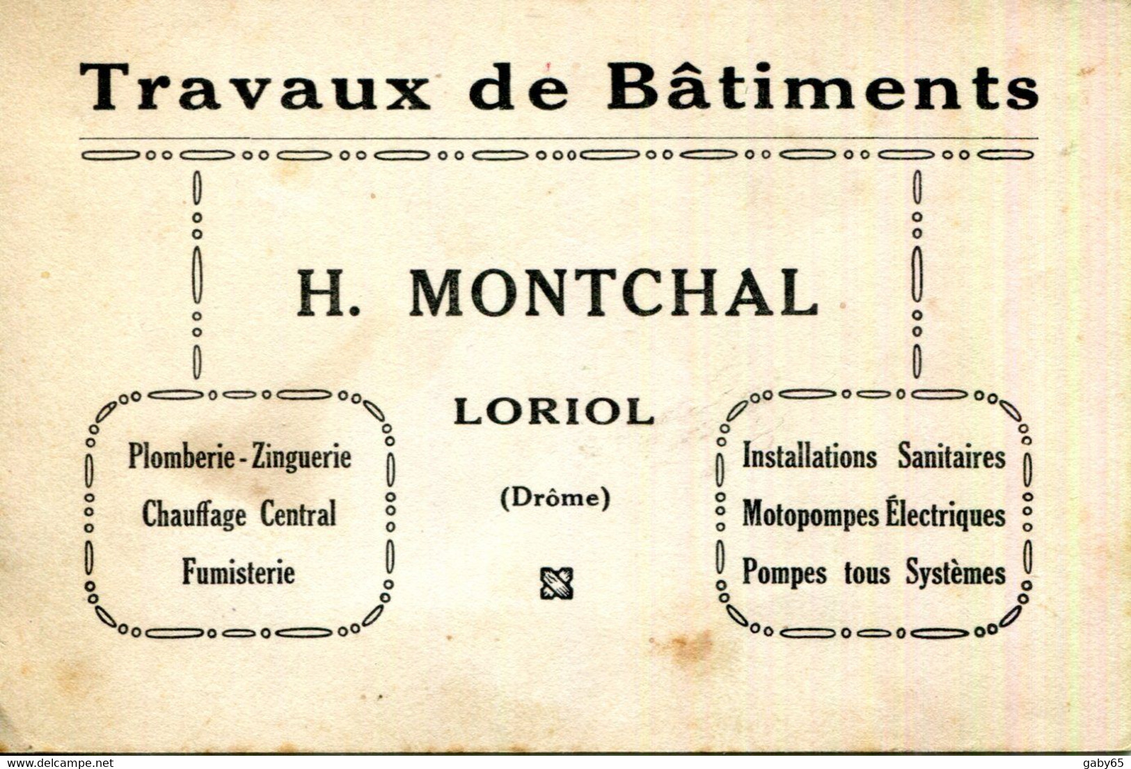 26.DROME.LORIOL.TRAVAUX DE BATIMENTS.H.MONCHAL. - Non Classés