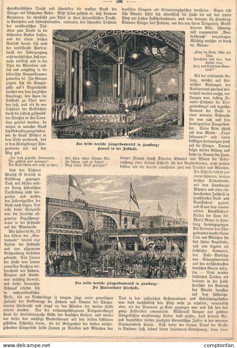 A102 981 - Paul Düyffcke Hamburg Sängerbund Sänger Musik Artikel Mit Bild 1882 !! - Musik