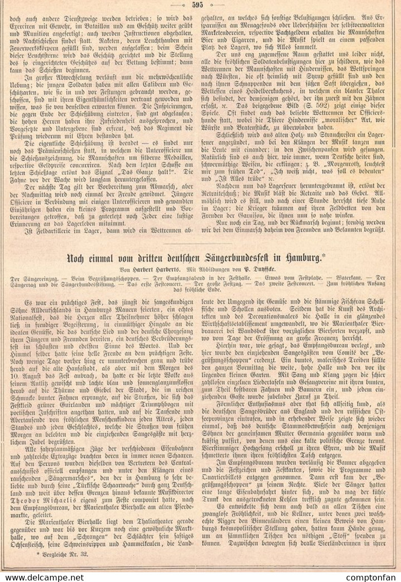 A102 981 - Paul Düyffcke Hamburg Sängerbund Sänger Musik Artikel Mit Bild 1882 !! - Music