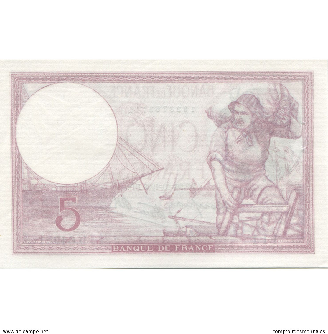 France, 5 Francs, Violet, 1939, 1939-10-26, NEUF, Fayette:4.13, KM:83 - 5 F 1917-1940 ''Violet''