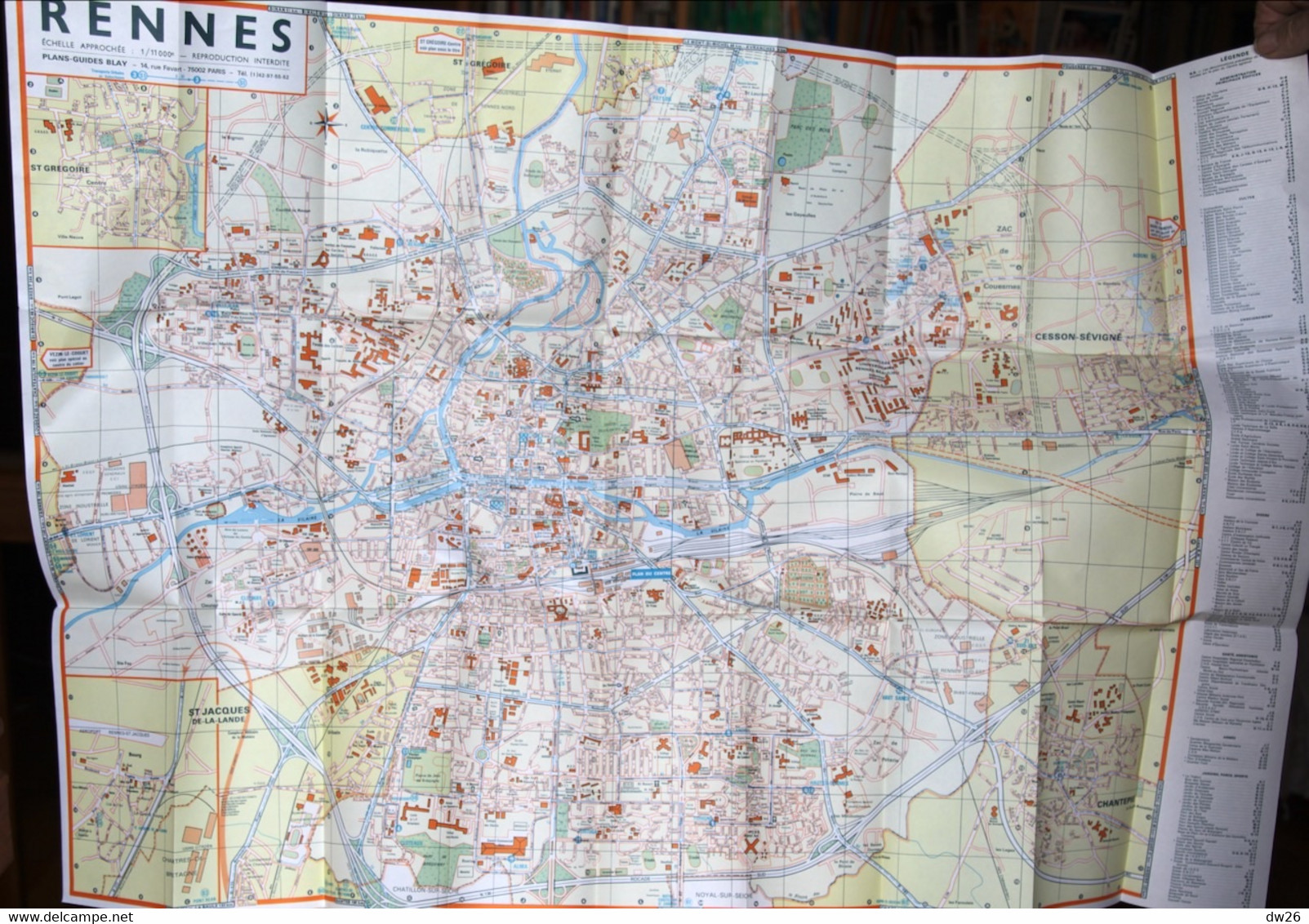 Plan Guide Blay: Rennes Et Son Agglomération: Chartres-de-Bretagne, Vézin-le-Coquet Transports, Tourisme, Index Des Rues - Otros & Sin Clasificación