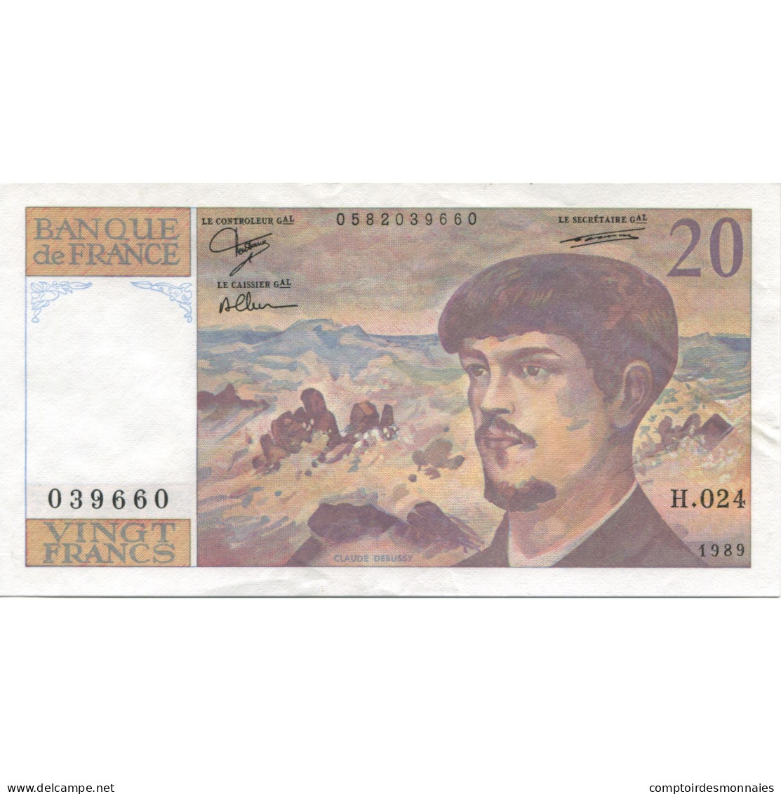 France, 20 Francs, Debussy, 1989, NEUF, Fayette:66.10, KM:151c - 20 F 1980-1997 ''Debussy''