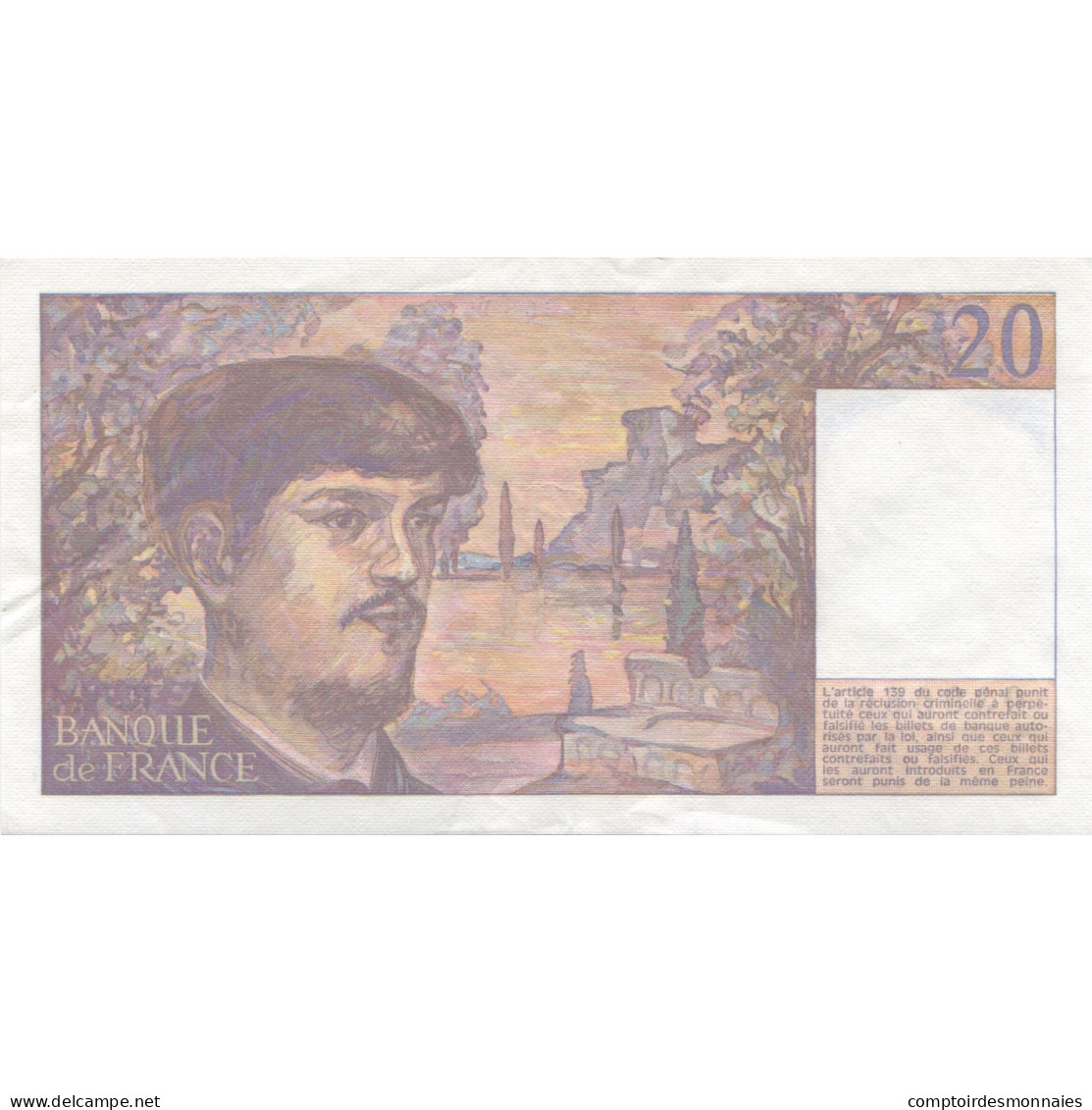 France, 20 Francs, Debussy, 1989, NEUF, Fayette:66.10, KM:151c - 20 F 1980-1997 ''Debussy''