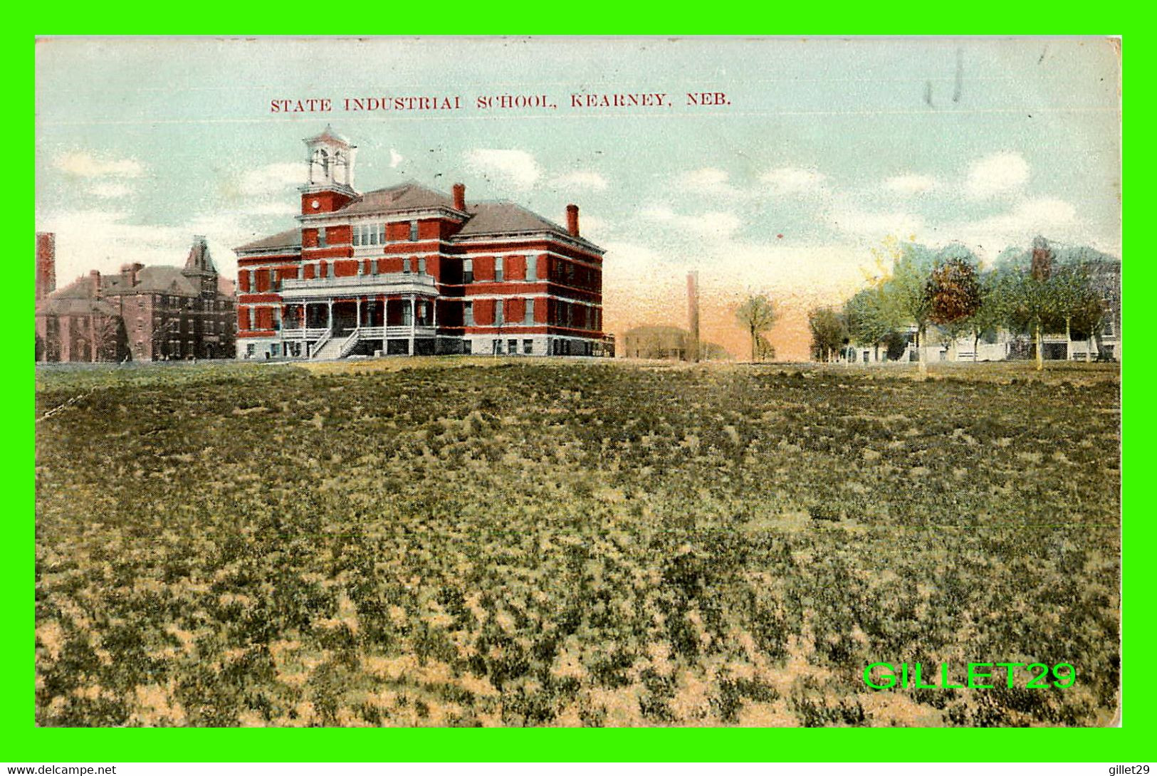 KEARNEY, NE - STATE INDUSTRIAL SCHOOL - TRAVEL IN 1909 - 3/4 BACK - - Kearney