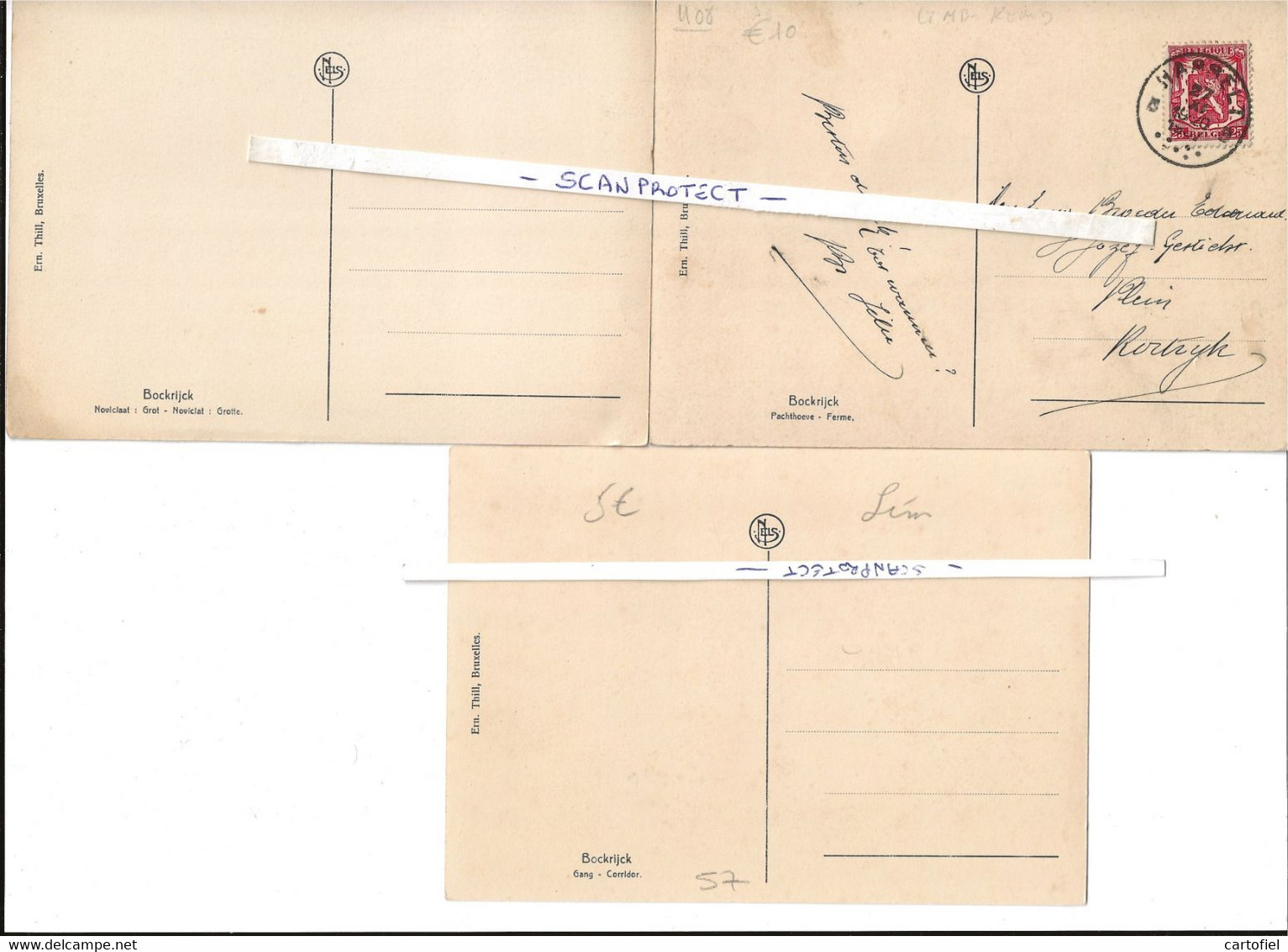 BOKRIJK-GENK-PETIT NOVICIAAT DES FRERES CHRETIENNE-LOTJE-3 KAARTEN-PACHTHOEVE+LOURDESGROT+GANG-RARE-ZIE DE 2 SCANS - Genk