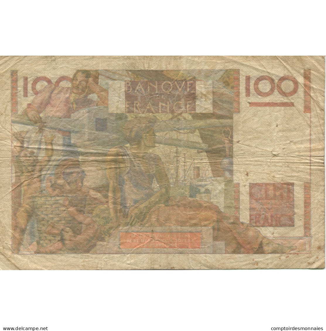 France, 100 Francs, Jeune Paysan, 1953, 1953-10-01, AB, Fayette:28.39, KM:128d - 100 F 1945-1954 ''Jeune Paysan''