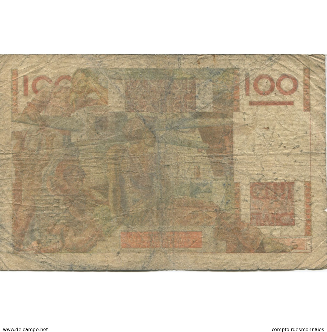 France, 100 Francs, Jeune Paysan, 1946, 1946-09-05, AB, Fayette:28.8, KM:128a - 100 F 1945-1954 ''Jeune Paysan''