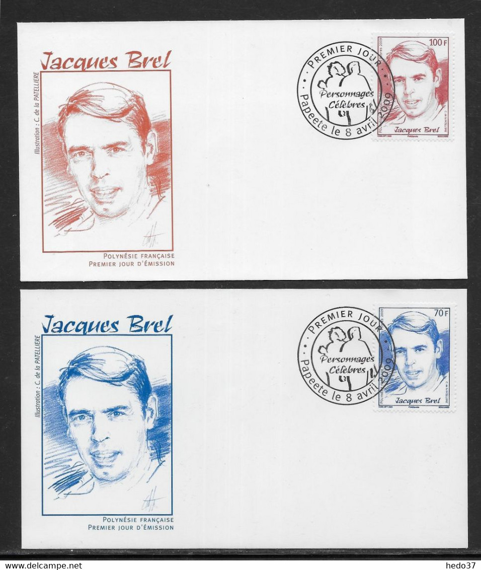 Polynésie - Jacques Brel - Enveloppe - Storia Postale