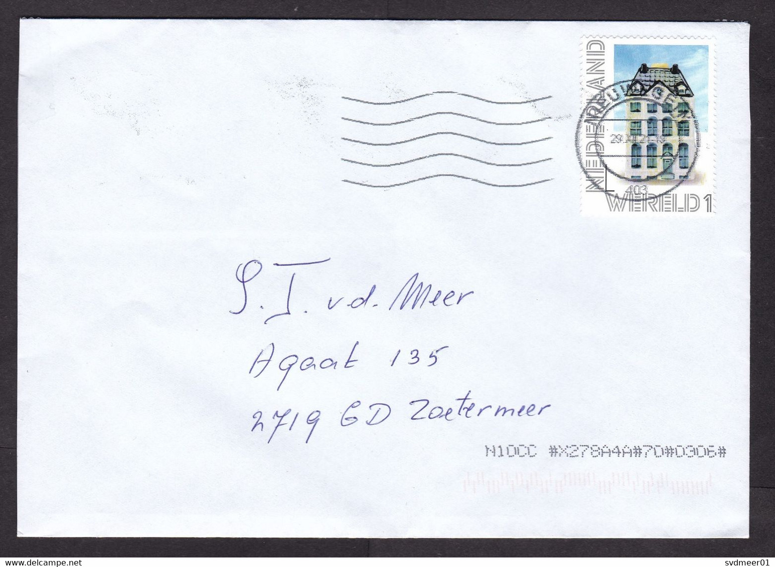 Netherlands: Cover, 2021, 1 Stamp, Porcelain KLM Airlines Gift House, Delft Blue, Heritage (traces Of Use) - Storia Postale