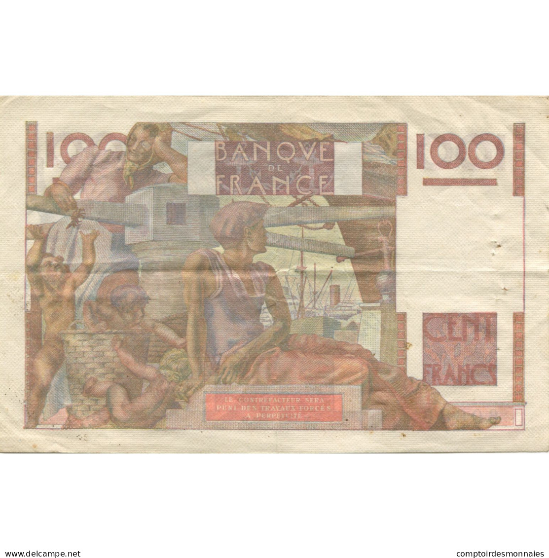 France, 100 Francs, Jeune Paysan, 1953, 1953-10-01, TTB+, Fayette:28.39, KM:128d - 100 F 1945-1954 ''Jeune Paysan''
