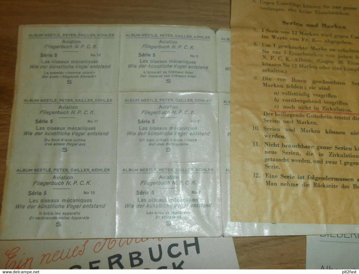 Fliegerbuch - Bildermarken , 1949 , Vevey , NBCK - Marken , Sammelbilder , Flugzeug , Reklame !!! - Vliegtuigen