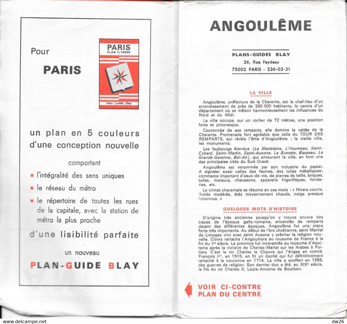 Plan Guide Blay: Angoulême Et Son Agglomération, Renseignements Divers, Transports Et Répertoire Des Rues - Other & Unclassified