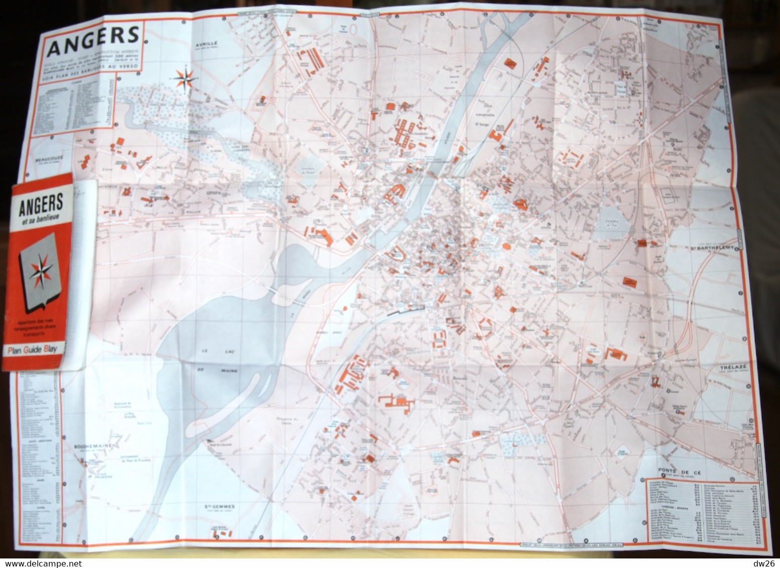 Plan Guide Blay: Angers Et Sa Banlieue, Renseignements Divers, Transports Et Répertoire Des Rues - Otros & Sin Clasificación