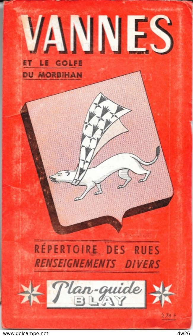 Plan Guide Blay: Vannes Et Le Golf Du Morbihan, Renseignements Divers, Répertoire Des Rues - Otros & Sin Clasificación