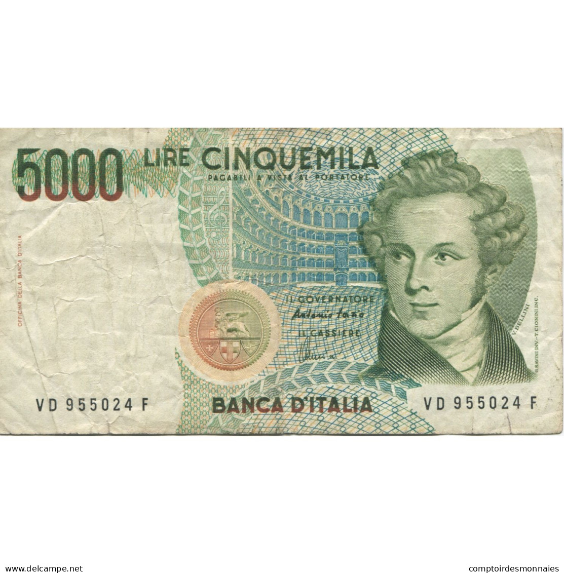 Billet, Italie, 5000 Lire, 1985, 1985-01-04, KM:111c, TTB - 5000 Liras