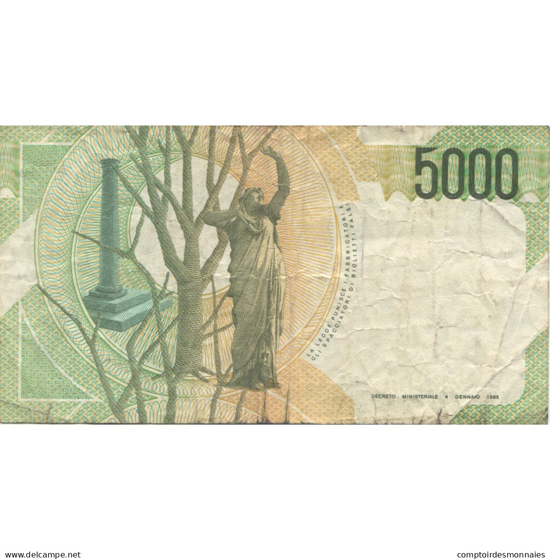 Billet, Italie, 5000 Lire, 1985, 1985-01-04, KM:111c, TTB - 5000 Liras