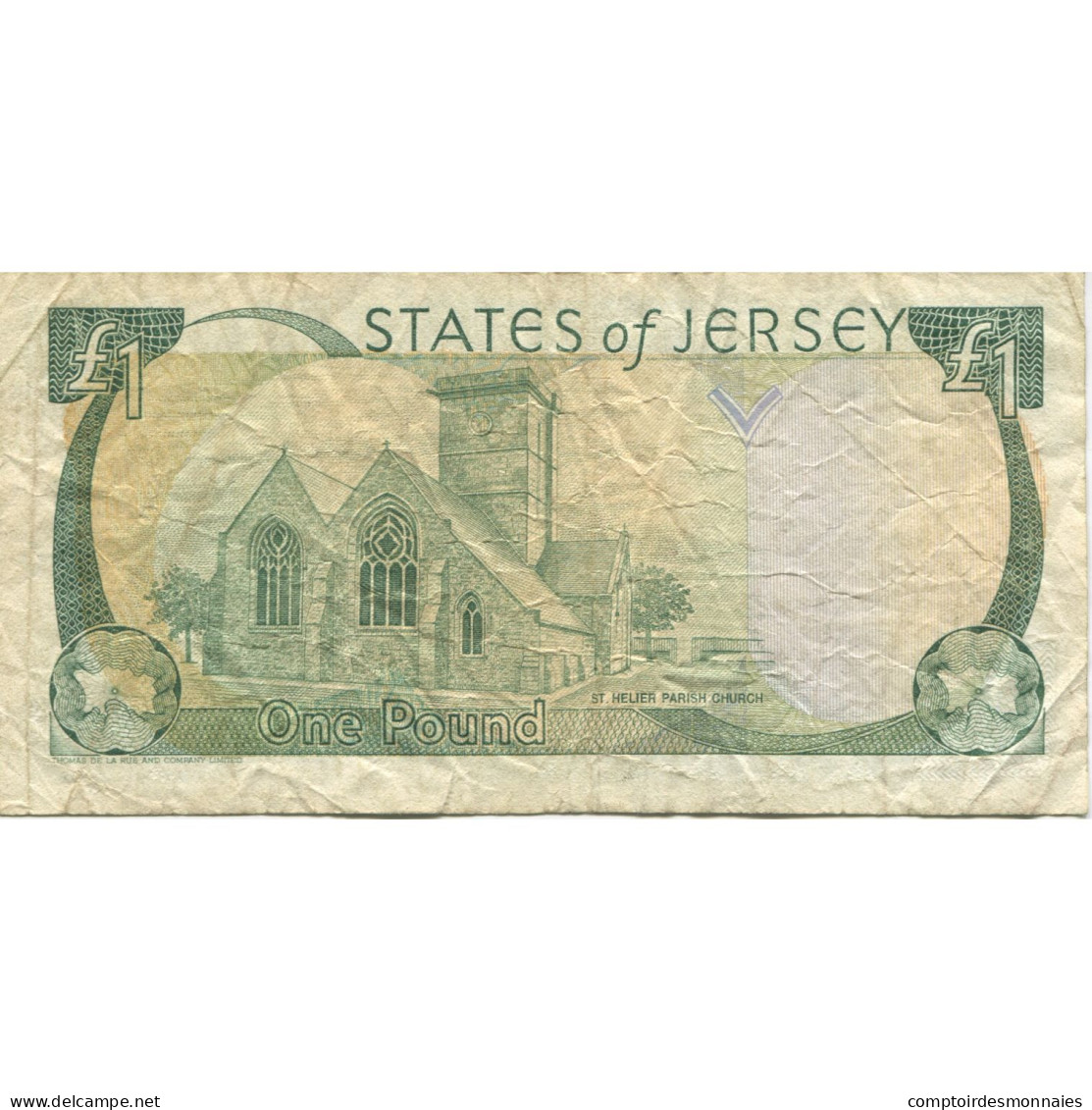 Billet, Jersey, 1 Pound, 1989, Undated (1989), KM:15a, B+ - Jersey