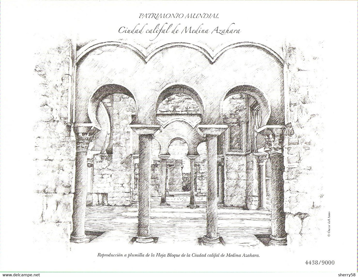 2020- Prueba - Reproducción A Plumilla, ED. 5438 H.B. Ciudad Califal De Medina Azahara -Numerado - Proofs & Reprints