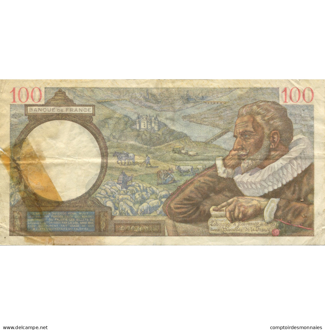 France, 100 Francs, Sully, 1940, 1940-01-11, TB, Fayette:28.20, KM:94 - 100 F 1939-1942 ''Sully''
