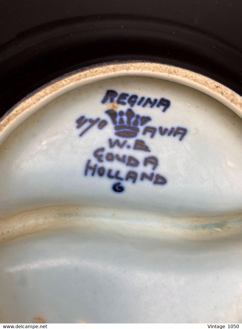 ✅Coupelle REGINA Céramique Faïence  Gouda 470 WB Holland diam 17cm 1937  TBE #keramiek #holland